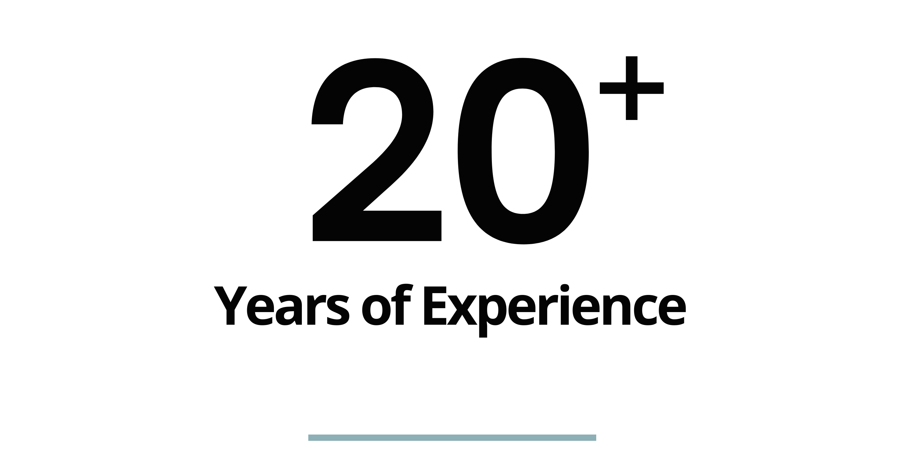 20 Years of Experience